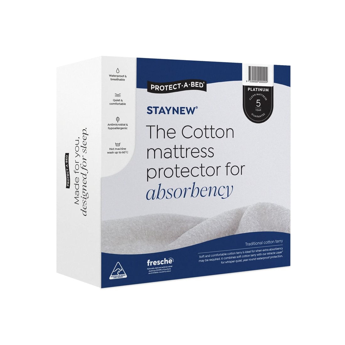 Staynew Cotton Terry Fitted Watterproof Mattress Protector